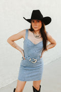 Rhinestone Cowgirl Denim Dress