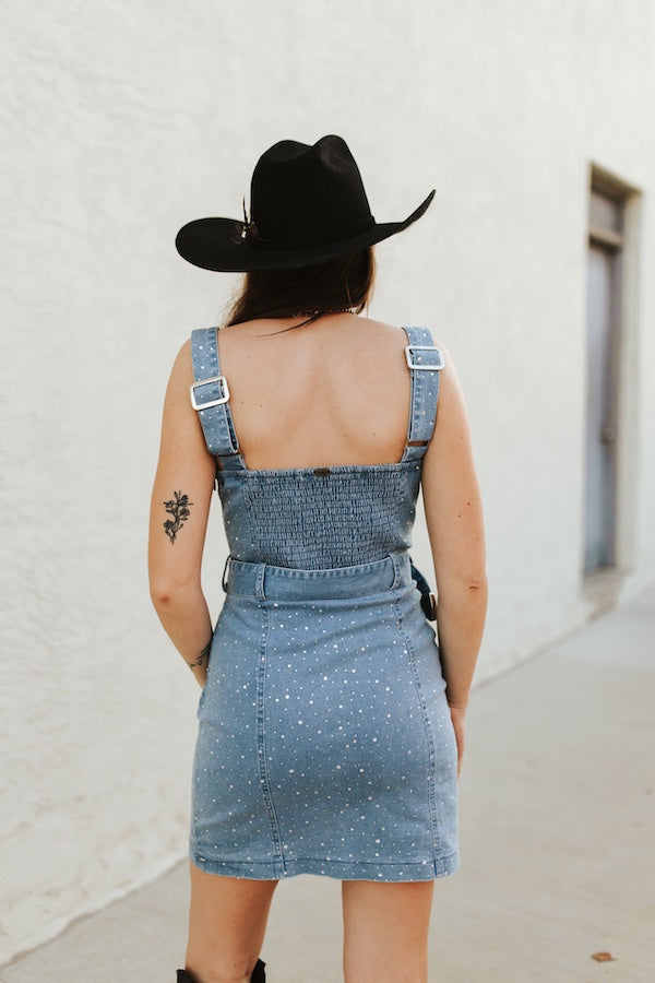 Rhinestone Cowgirl Denim Dress