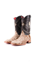 Prescott Cowhide Red Bottom Square Toe Cowboy Boot