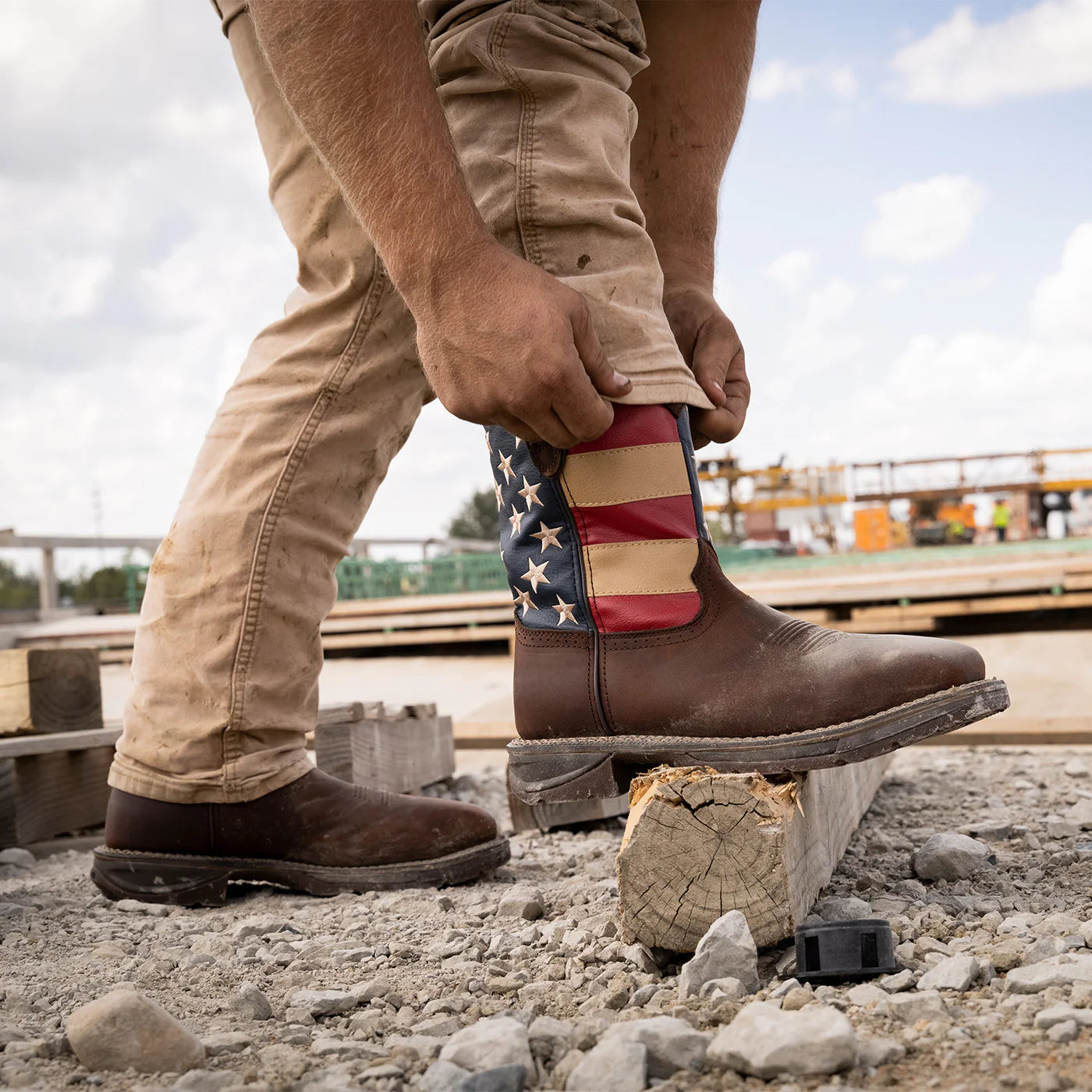 DURANGO® WORKIN' REBEL™ PATRIOTIC STEEL TOE WORK BOOT